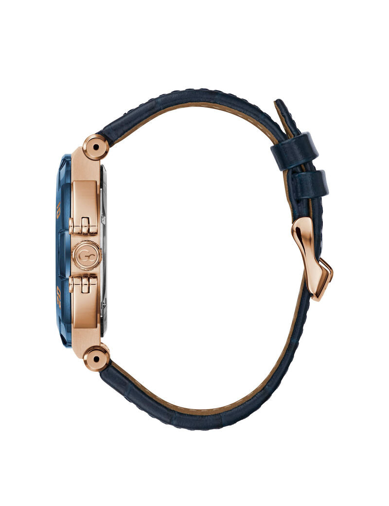 Guess Collection Chronograph Blue Watch with Blue Stainless Steel Strap for Men