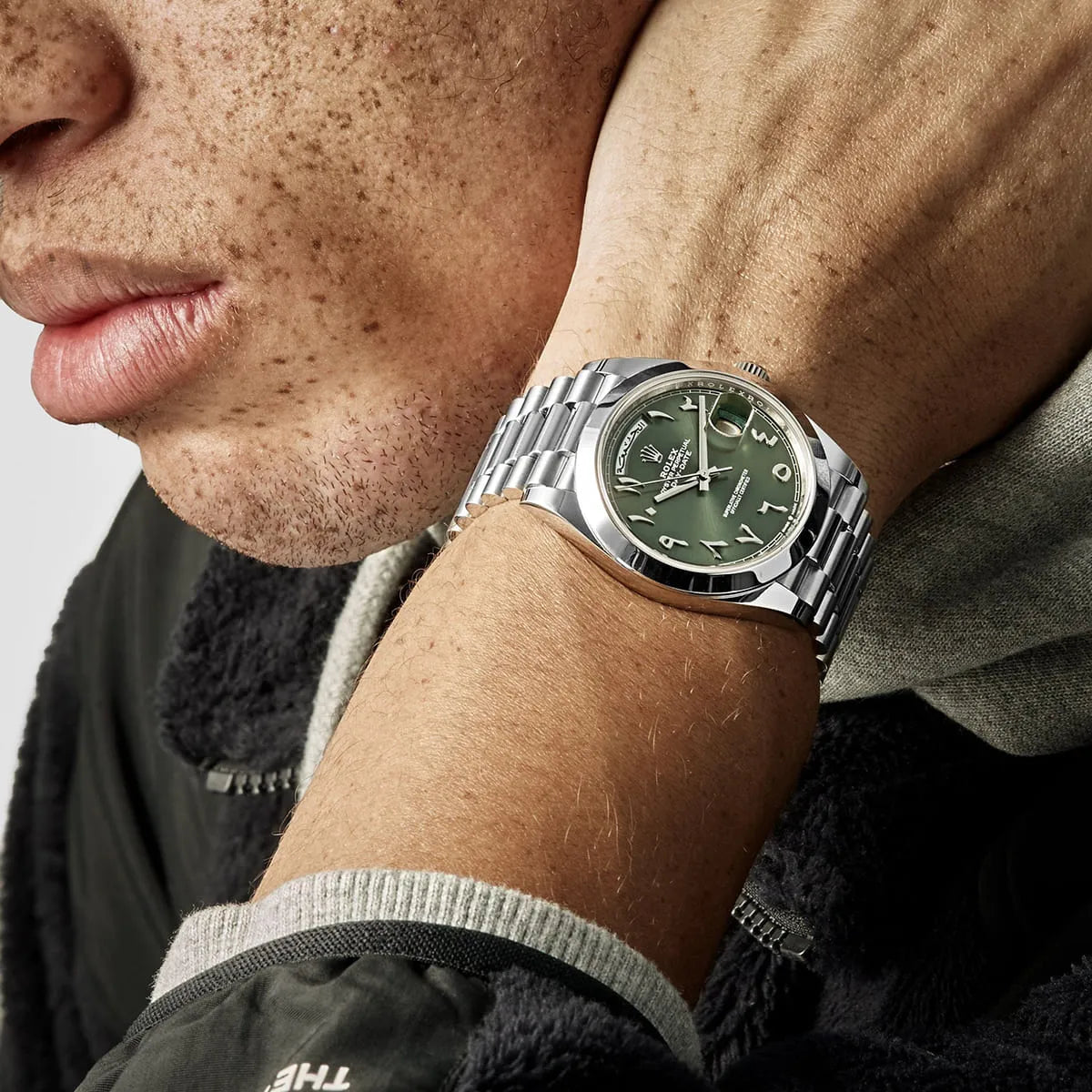 Rolex Arabic Numerals Watch Day Date For Men 228206