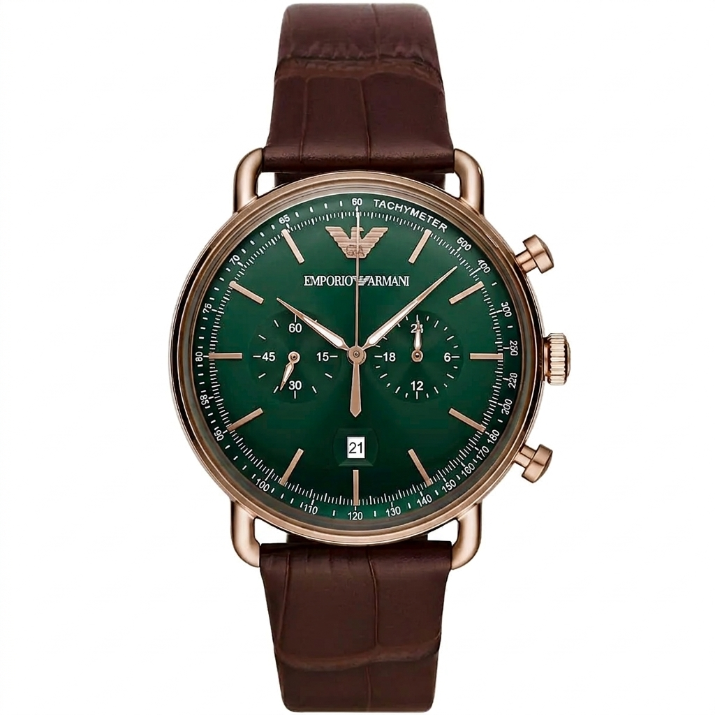 Emporio Armani | Green Dial Heritage Chronograph