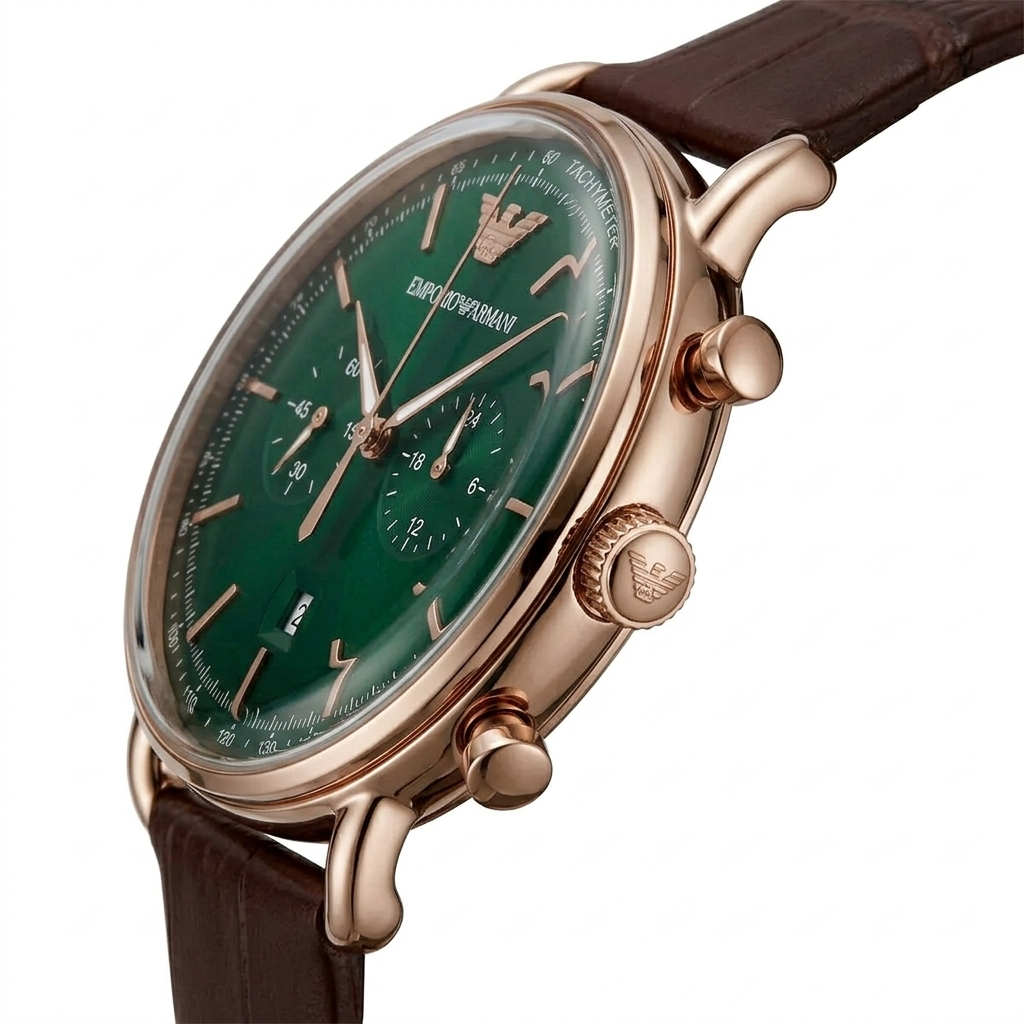 Emporio Armani | Green Dial Heritage Chronograph