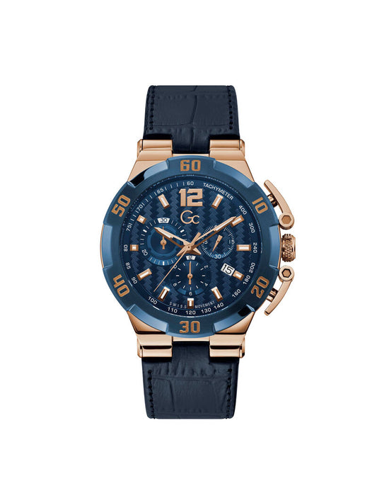 Guess Collection Chronograph Blue Watch with Blue Stainless Steel Strap for Men